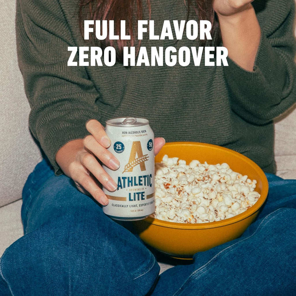 Craft non-alcoholic beer, low-carb light beer, 12-pack, 12 fluid ounces per can