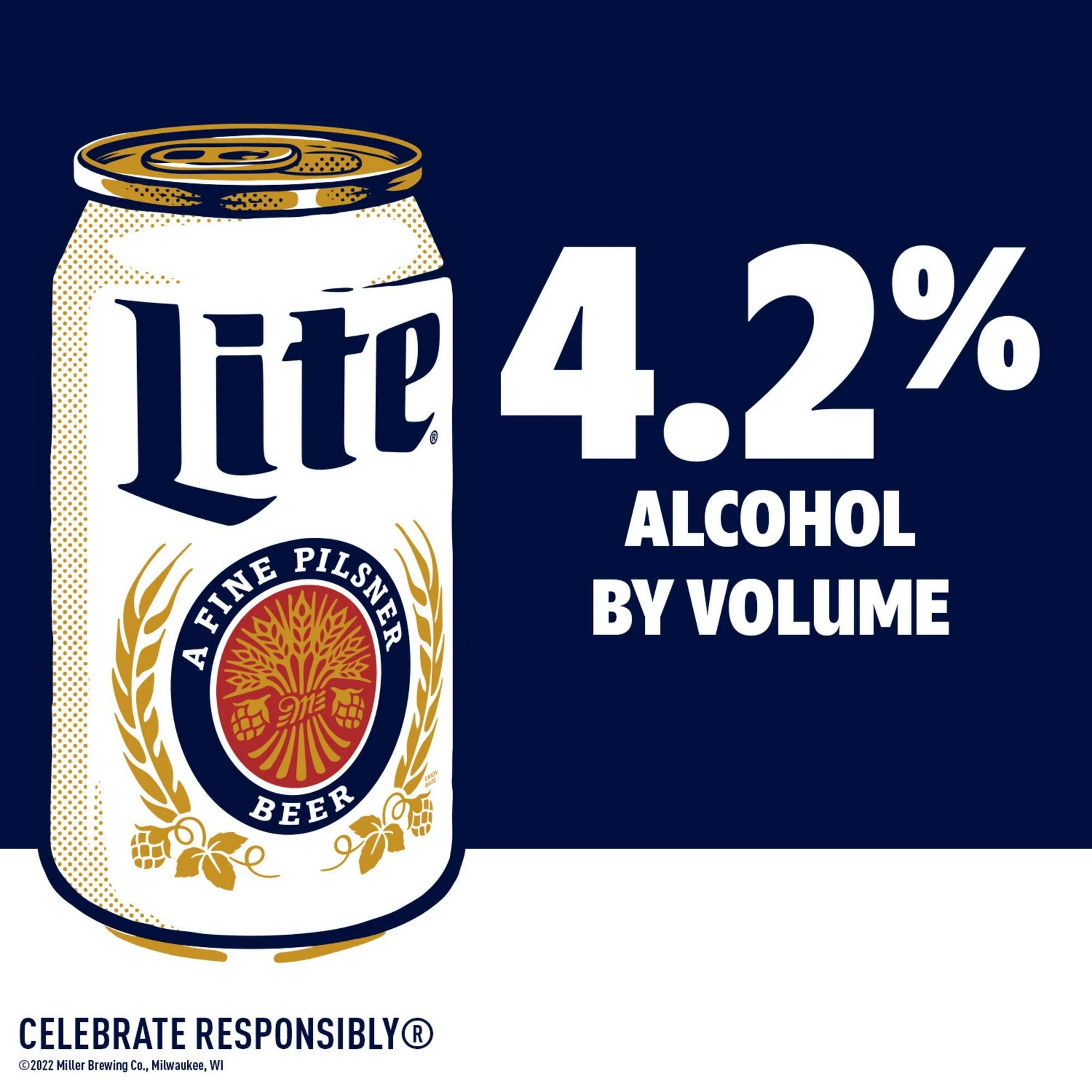 Miller Lite American Light Lager Beer, 18 Pack, 12 fl oz Aluminum Cans, 4.2% ABV